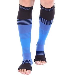 NWOT Doc Miller Premium Open Toe Compression Socks for Women 20-30mmHg - XL